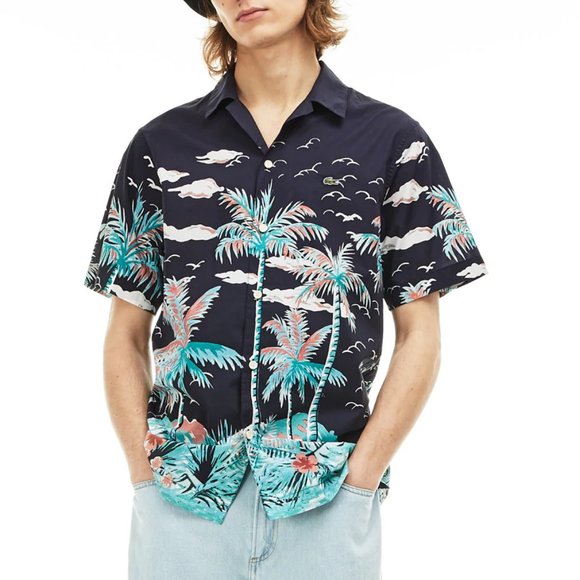 lacoste hawaiian shirt